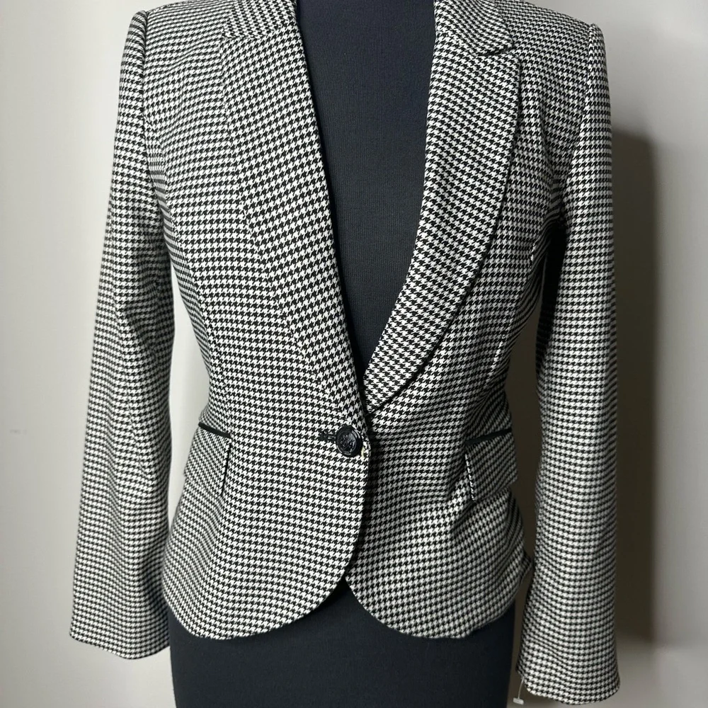 White House Black Market Houndstooth Blazer - Picture 1 of 4